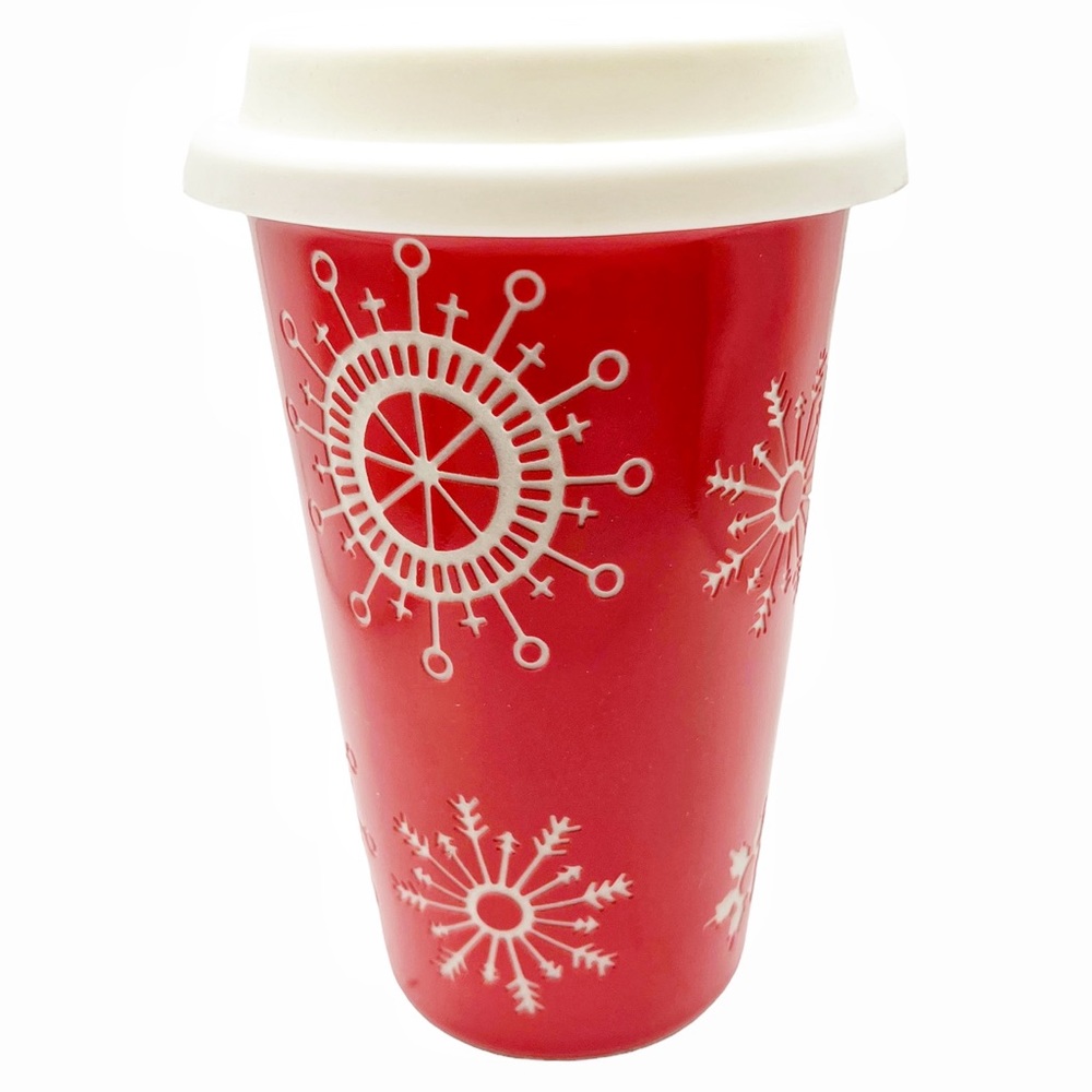 Christmas Etched Snowflake Travel Mug